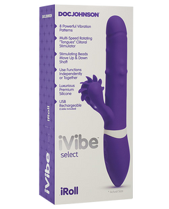 Rabbit-vibrator-i-IVibeSelectIRoll-Box / Purple