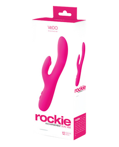 Rabbit-vibrator-i-VeDORockieRechargeableDualVibe-Box / Foxy Pink