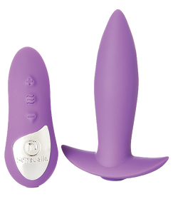 Remote-control-vibrator-i-SensuelleRemoteControlRechargeableMiniPlug / Purple