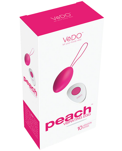 Remote-control-vibrator-i-VeDOPeachRechargeableEggVibe-Box / Foxy Pink